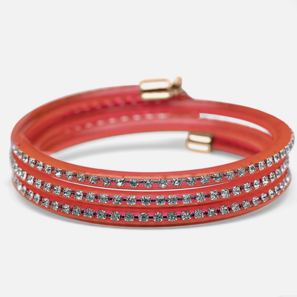 Marc by Marc Jacobs Coral Wrap Bracelet with Crystal Rows